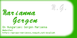 marianna gergen business card